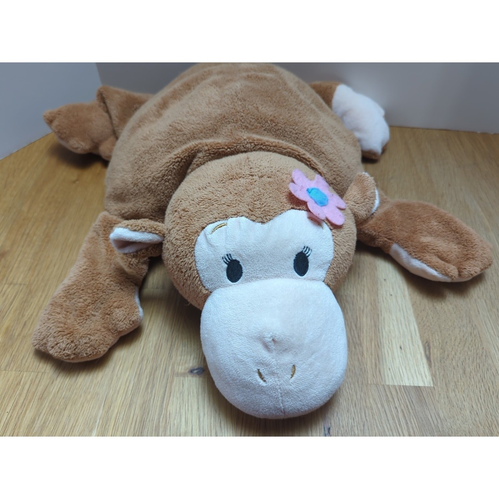 Jay Franco MONKEY Microbead Pillow Plush pink flower Brown tan Target Stores